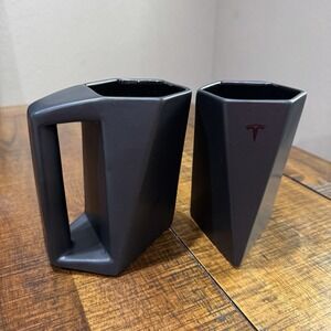 Lot of 2 Tesla Cyber Stein LIMITED EDITION Mug Cup Goblet Black New CyberStein